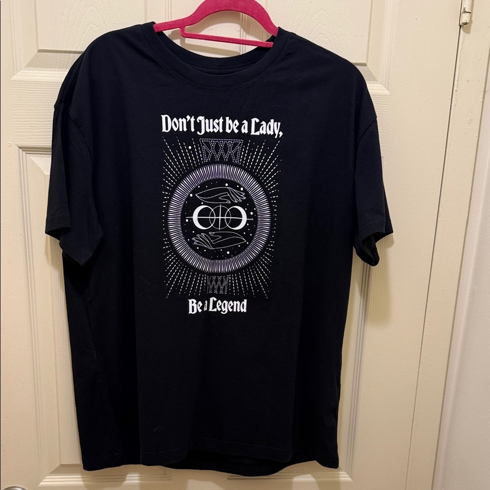 Nike Black Short Sleeve Graphic Tee with White Print